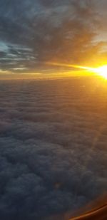 Scenic view of cloudscape against sky during sunset