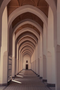 Empty corridor of mosque 