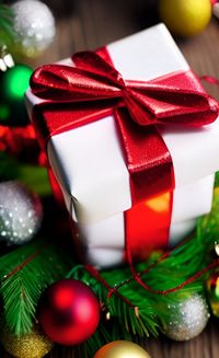 Close-up of christmas decorations on table