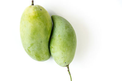 Close-up of apple against white background