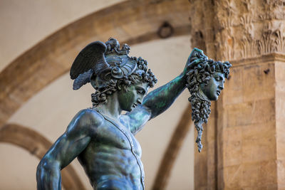 Perseus with the head of medusa statue at piazza della signoria