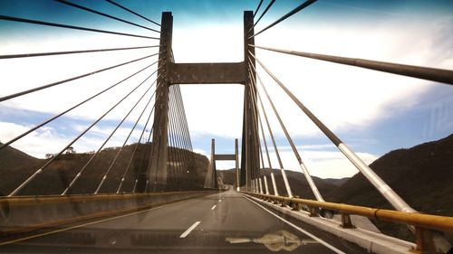 View of suspension bridge