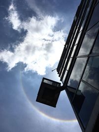 Low angle view of street light against sky