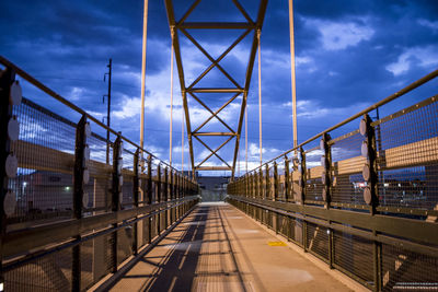 Suspension bridge against sky