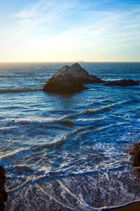 Scenic view of sea against sky