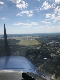 Aerial view of landscape against sky