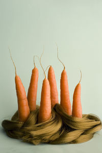 Carrots against white background