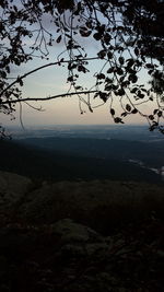 Scenic view of sea against sky at sunset