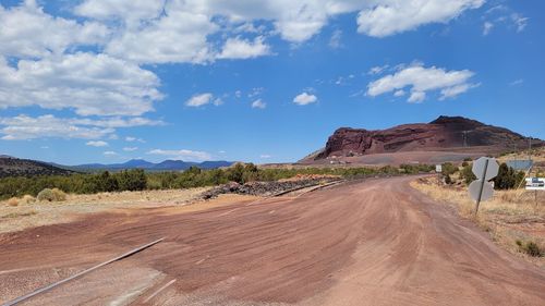 Scenic view of desert against sky