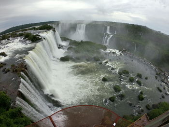 Aerial view of waterfall