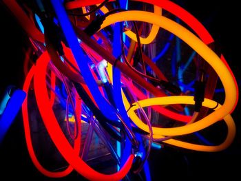 Close-up of multi colored light painting