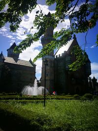 Exterior of temple against sky