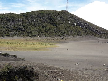 Scenic view of land against sky