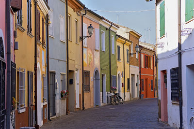 Street amidst buildings in town