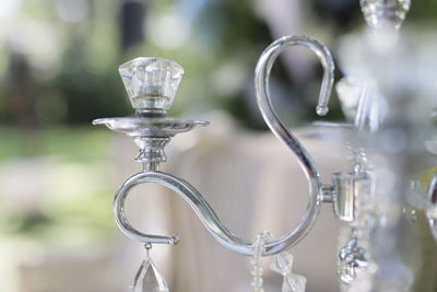 Close-up of glass jar on table