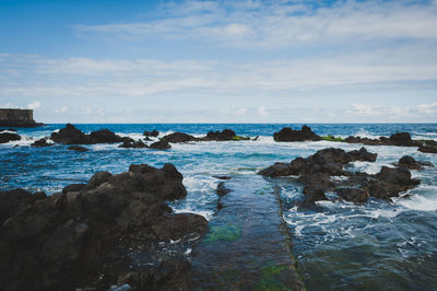 Scenic view of sea against sky