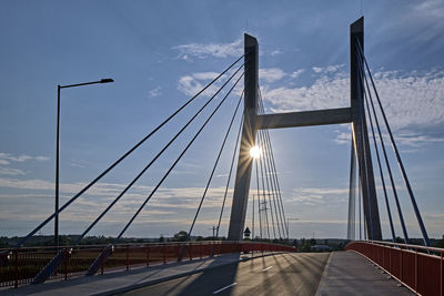 View of suspension bridge against sky