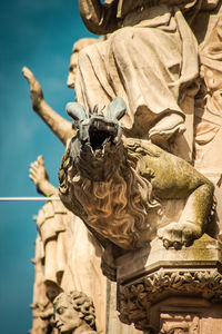 Low angle view of angel statue