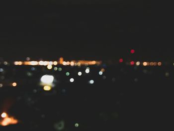 Defocused lights at night