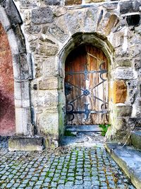 Entrance of historic building