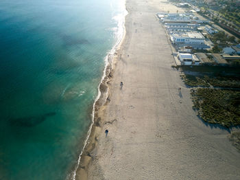 High angle view of beach in city