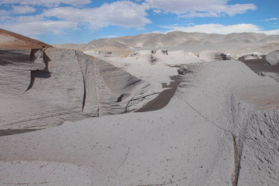 Scenic view of desert against sky