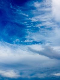 Low angle view of clouds in sky