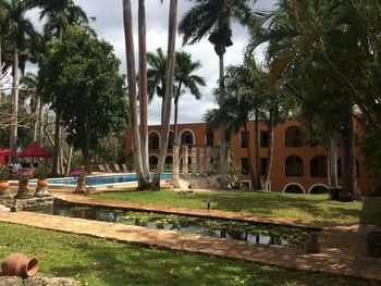 Built structure with trees in background