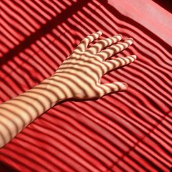 Full frame of red fabric