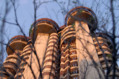 Low angle view of drink on building