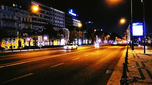 City street at night