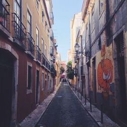 Narrow alley in city