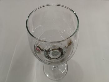 Close-up of glass of water on table