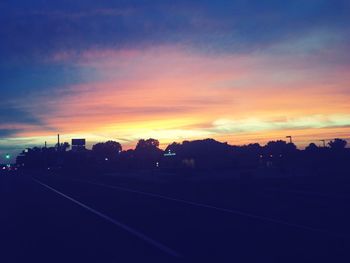 Silhouette of trees at sunset