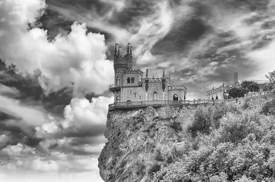 View of historical building against cloudy sky