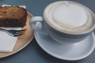 Cup of coffee on table