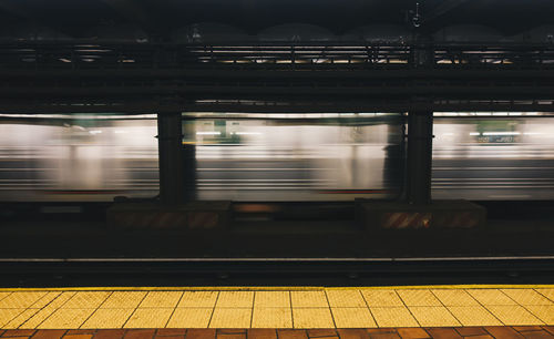 Train at railroad station platform