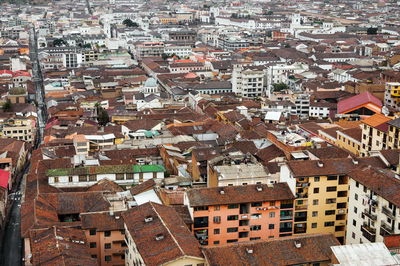 High angle shot of townscape