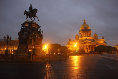 Statue at night