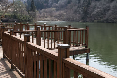 Pier by lake