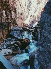 Stream flowing through rocks