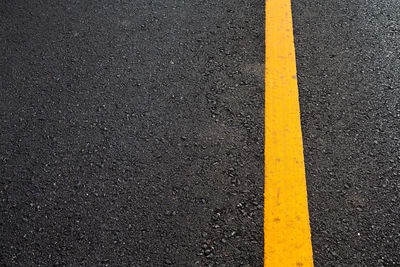 High angle view of zebra crossing on road