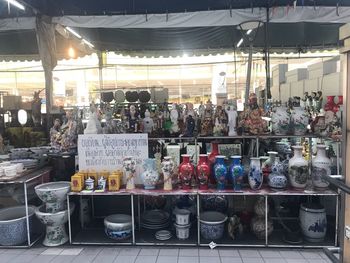 View of food for sale at market stall