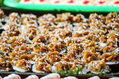 Close-up of chopped food