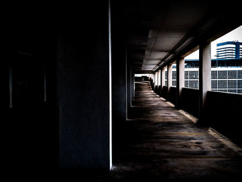 Empty corridor of building