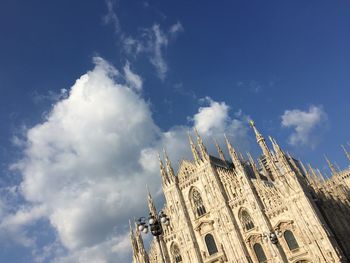 Low angle view of buildings against sky