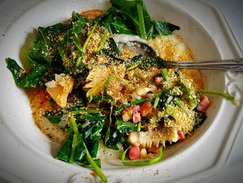 Close-up of vegetables in plate