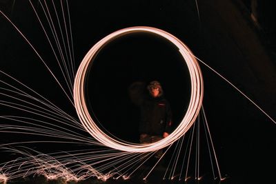 Light trails at night