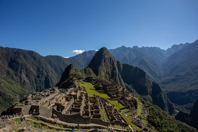 Scenic view of mountains against clear sky