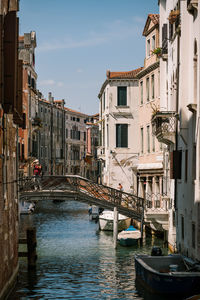 Canal amidst buildings in city